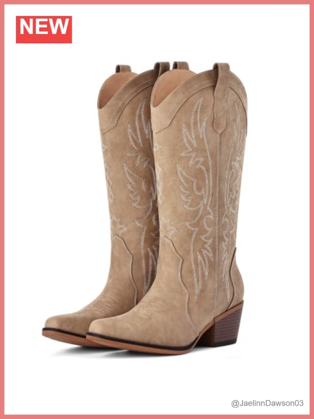 Snip Toe Mid Calf Cowboy Boots Faux Leather Western Women's